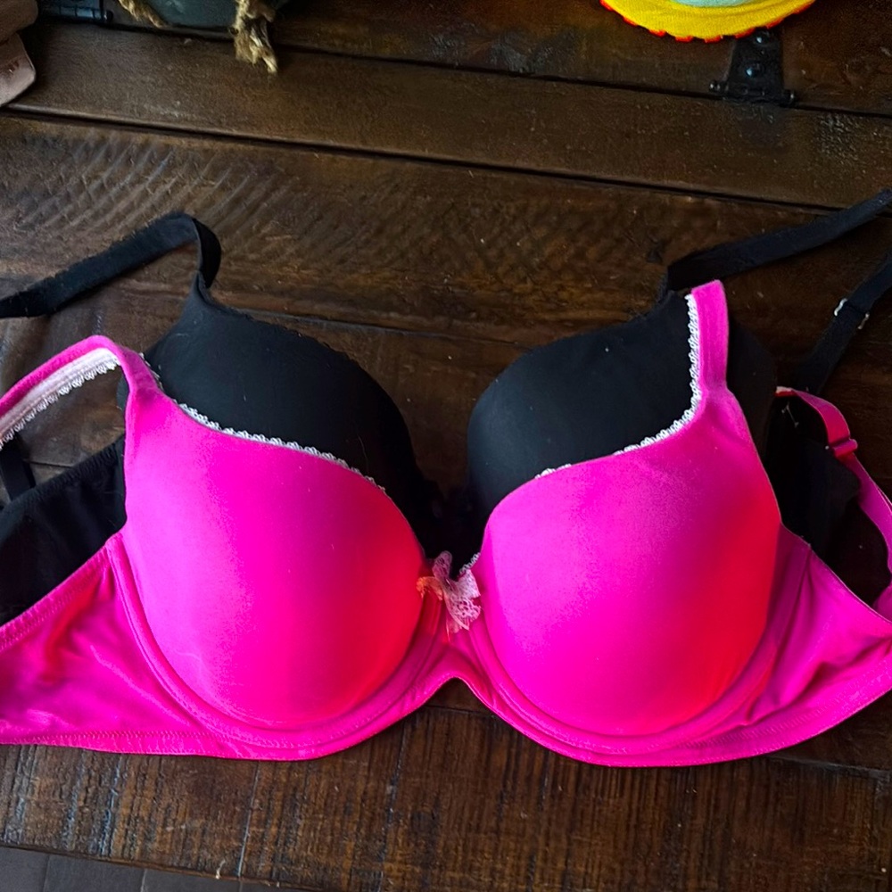 2 VS Lined Demi bras, 34DD